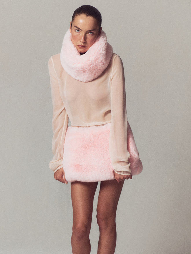 Illegally Pink Fur Collar